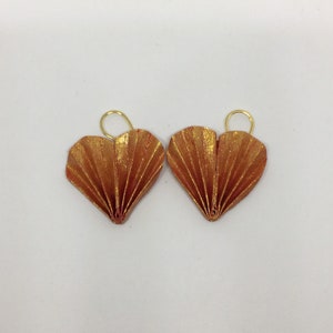 Origami - cuori rossi a fisarmonica con oro