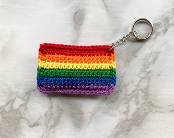 Mini Pride Flag Keychain | Mini Queer Flag Keychain | Mini Keychain | Mini LGBT Keychain | Mini LGBTQ Keychain