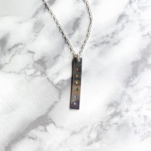 Queer Pride Minimalist Necklace | Rainbow Necklace | LGBTQIA+ Necklace | LGBT Necklace | Gay Pride Jewelry | Queer Jewelry | Pride Necklace