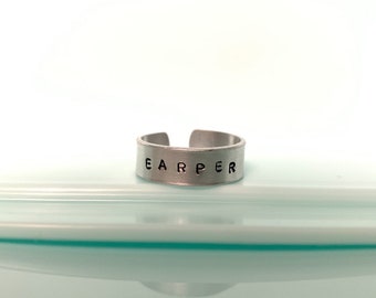 Earper Fandom Ring | Metal Stamp Ring | Fandom Ring | Wynonna Earp Inspired Ring