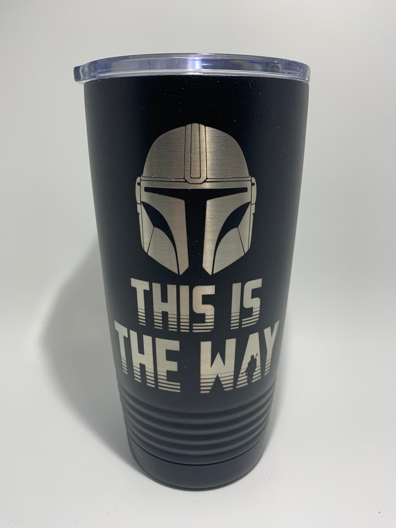 Mandalorian Laser Etched Insulated Stainless Steel Tumbler Etsy