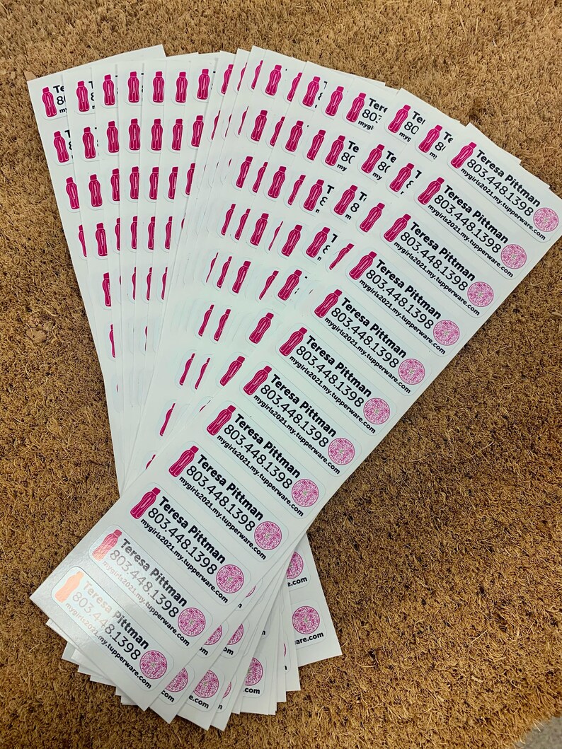 Tuppswag Catalog & Brochure Labels / Tupperware Labels / Etsy