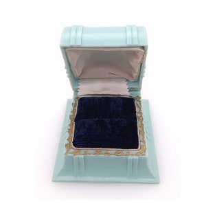 Vintage Ring Box - Light Blue-Blue