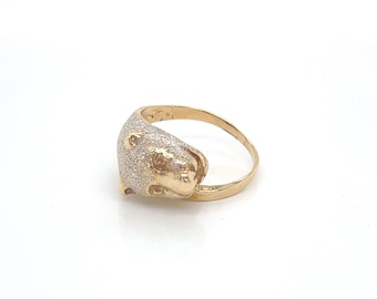 Vintage 14k Yellow Gold Panther Ring