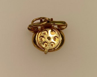 Vintage 14k yellow gold rotary telephone charm