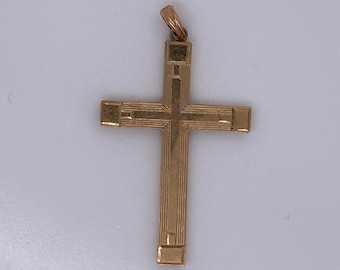 Vintage 10k yellow gold cross