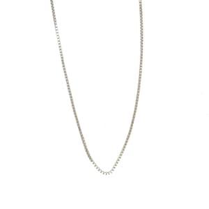 Vintage 18k White Gold Long Box Chain