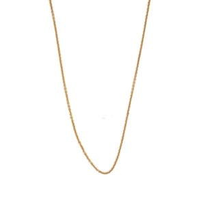 Vintage 18k Yellow Gold Thin Cable Link Chain
