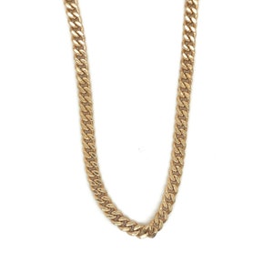 Vintage 14k Yellow Gold Heavy Curb Link Chain