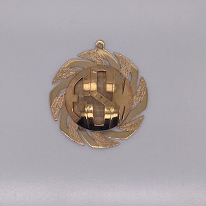 Vintage 14k yellow gold initial ESM monogram charm pendant