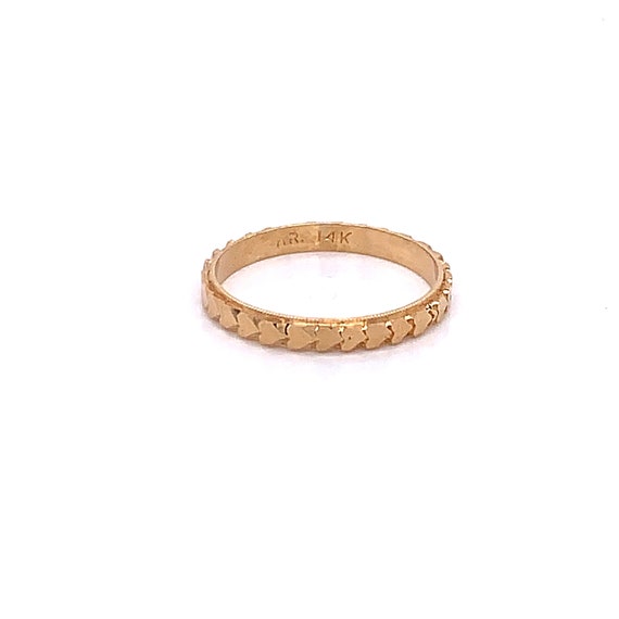 Vintage 1940's 14k yellow gold heart design weddin