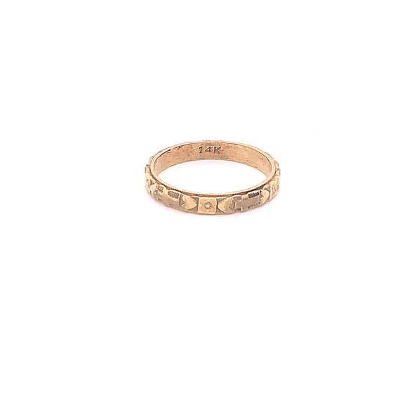 Vintage 1940's 14k yellow gold faith, hope and cha