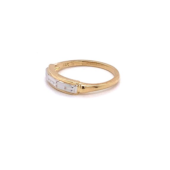 Vintage 1940's 14k 2-tone gold wedding band - image 8