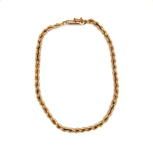 Vintage 14k Yellow Gold Lightweight Rope Bracelet