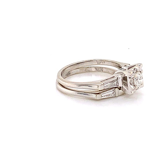 Vintage 1950s 14kw Diamond Engagement Ring .26ct … - image 7