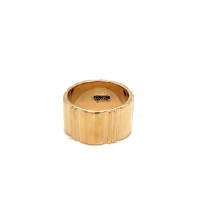 Vintage 14k Yellow Gold Wide Gold Statement Ring