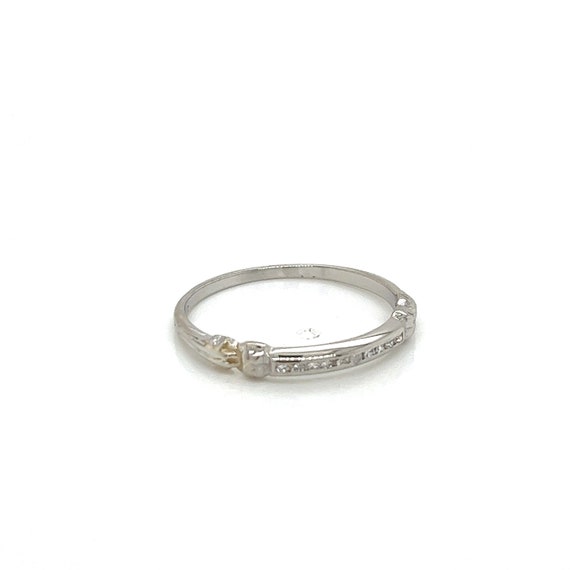 Vintage 1930s Platinum Diamond Band - image 6