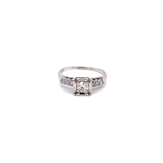 Vintage 1950s Diamond Engagement Ring .28ct