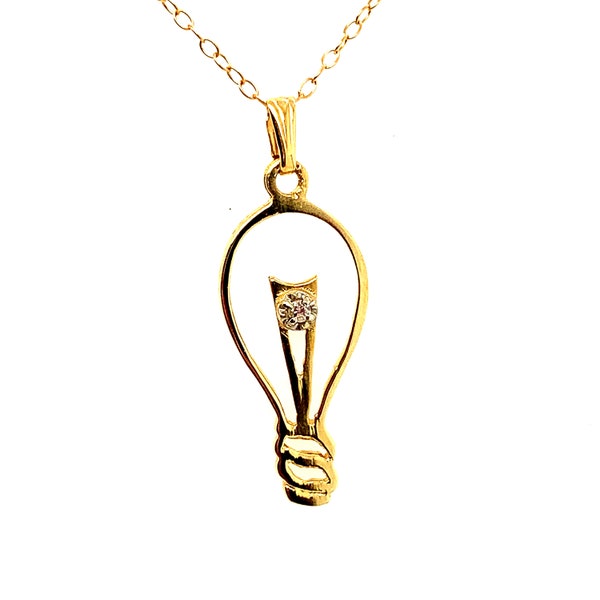 Light Bulb Necklace Etsy