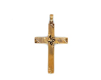Vintage 10k yellow gold cross