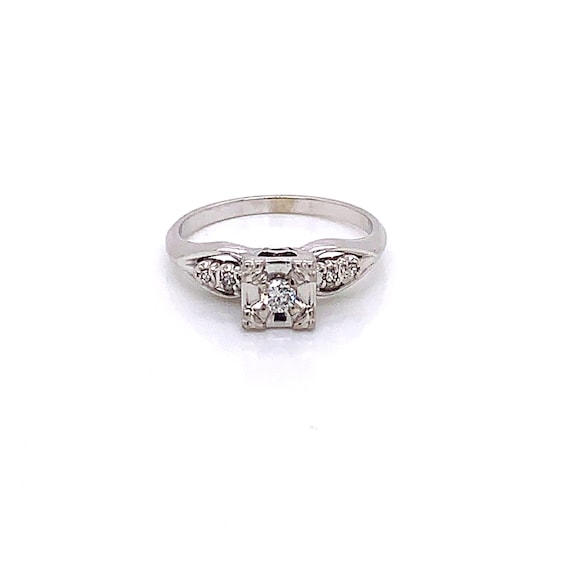 Vintage 1950s Diamond Engagement Ring .08ct