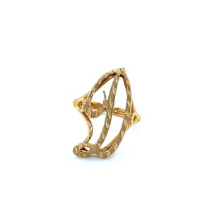 Vintage 14K Yellow Gold Initial D Signet Ring
