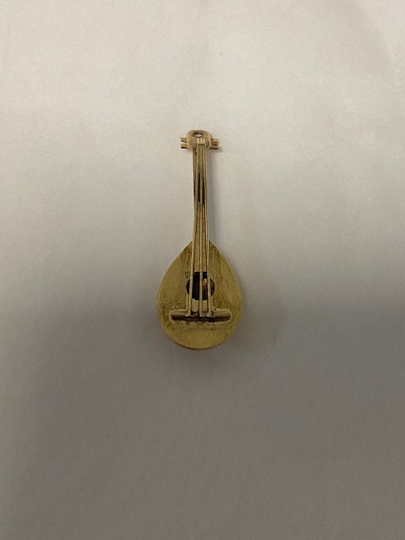 Vintage 1970’s 14k yellow gold ukulele charm. - image 1