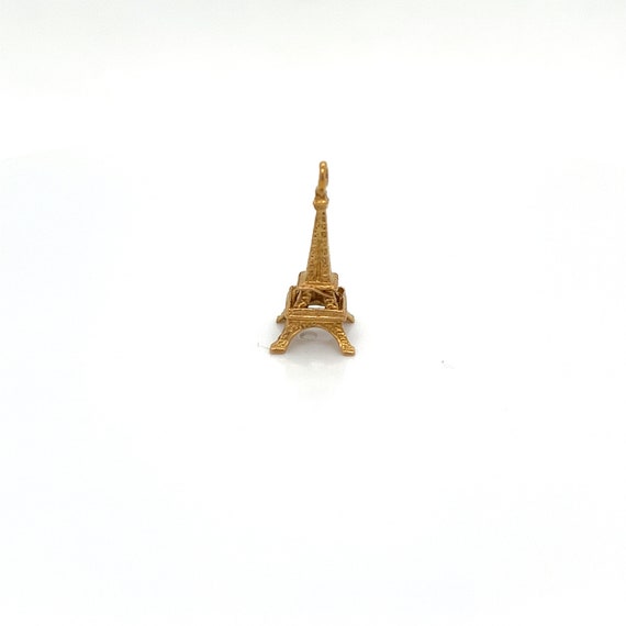 Vintage 18k Yellow Gold Eiffel Tower Charm - image 3