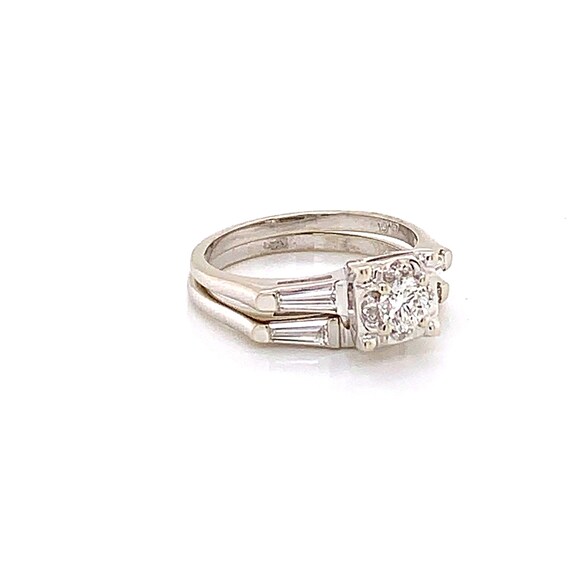 Vintage 1950s 14kw Diamond Engagement Ring .26ct … - image 6