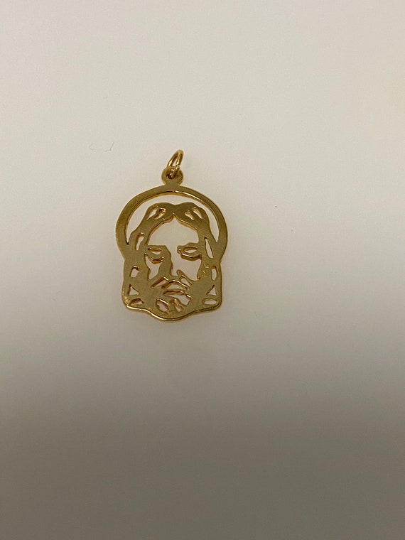Vintage 14k yellow gold Jesus, Jesus head charm