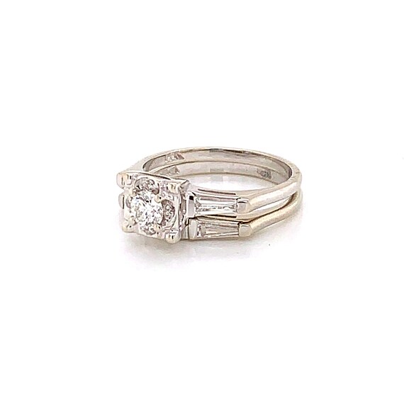 Vintage 1950s 14kw Diamond Engagement Ring .26ct … - image 3