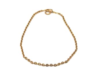 Vintage 14k Yellow Gold Thin Cable Link Bracelet