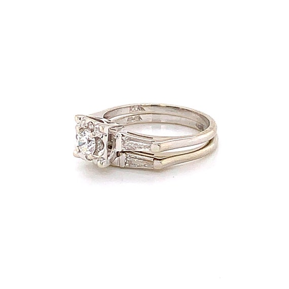Vintage 1950s 14kw Diamond Engagement Ring .26ct … - image 4