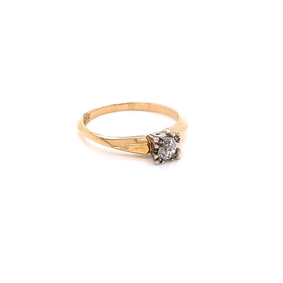 Vintage 1940s Diamond Engagement Ring With Old Mi… - image 3
