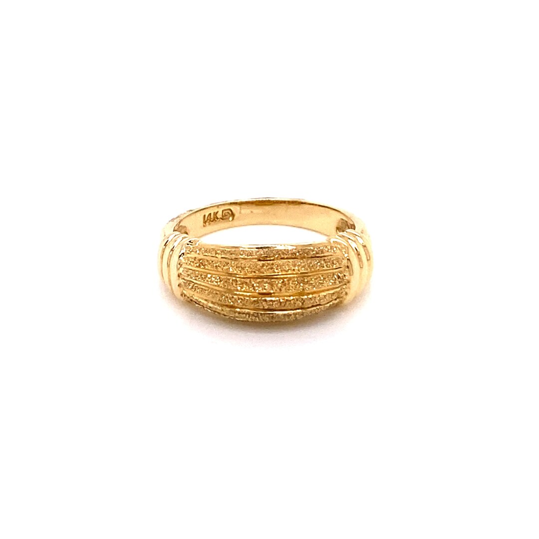1990's Vintage 14k Yellow Gold Dome Style Statement Ring - Etsy