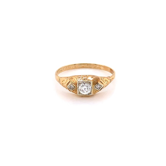Vintage 1940's Art Deco diamond engagement ring .2