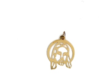 Vintage 14k yellow gold Jesus head charm