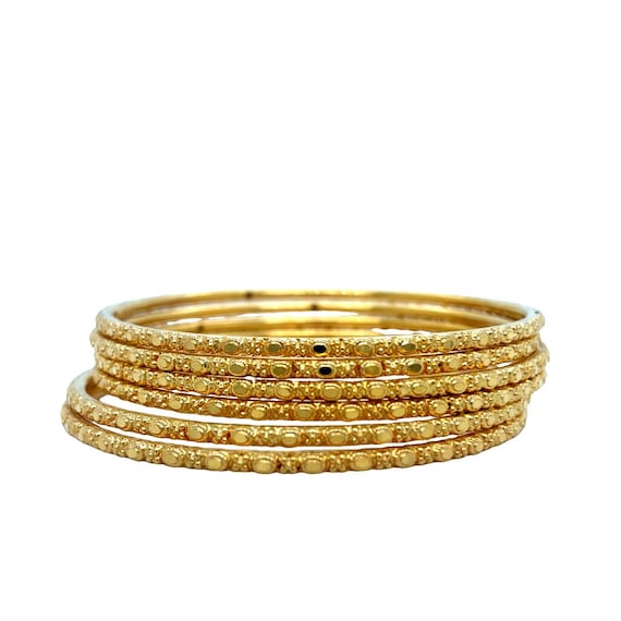 22k Yellow Gold Stacking Bangle Bracelet
