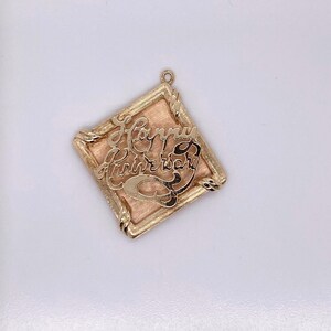 Vintage 14k yellow gold Happy Anniversary charm