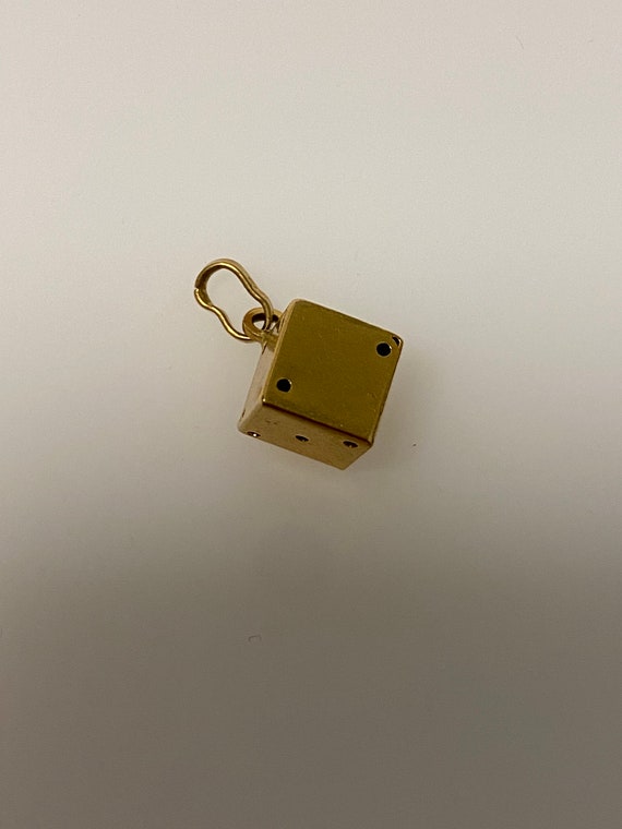 Vintage Dice Charm 14k Gem Vintage Dice Charm 14k Gem