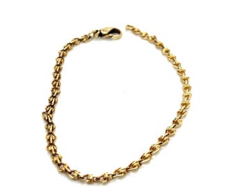Vintage 14k Yellow Gold Italian Hand Made Link Bracelet