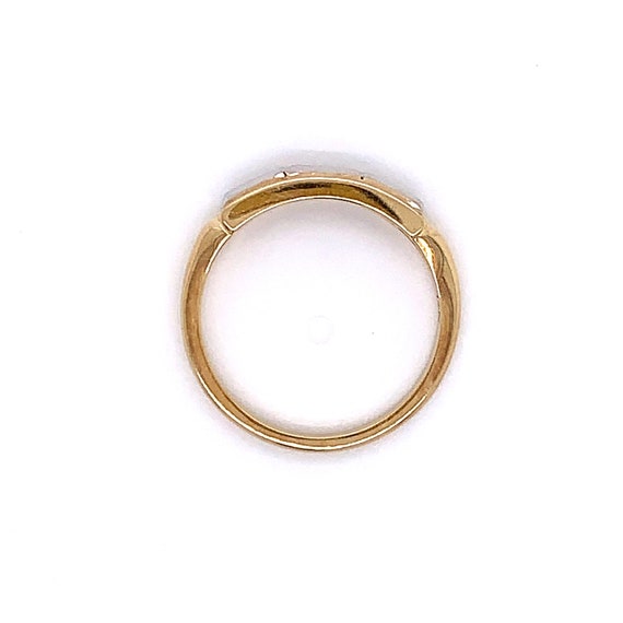 Vintage 1940's 14k 2-tone gold wedding band - image 9