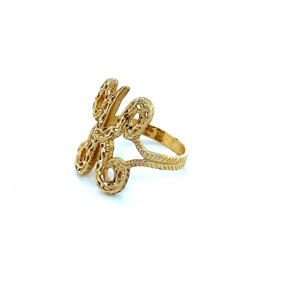 Vintage 14K Yellow Gold Signet Initial K  "see th… - image 3