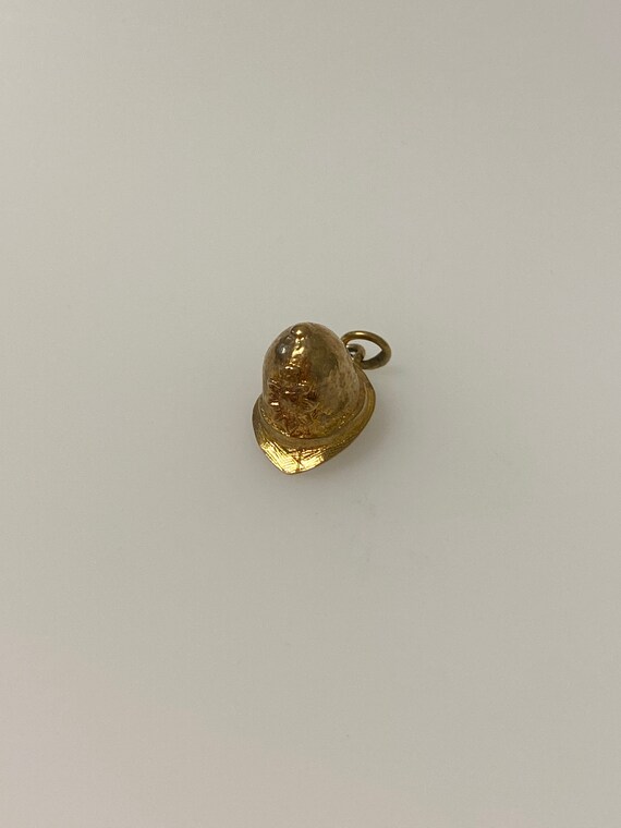 Vintage 14k yellow gold police hat charm - image 3