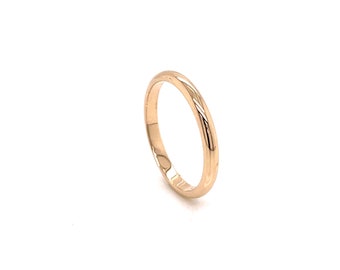 14k Yellow Gold 2mm Plain Wedding Band