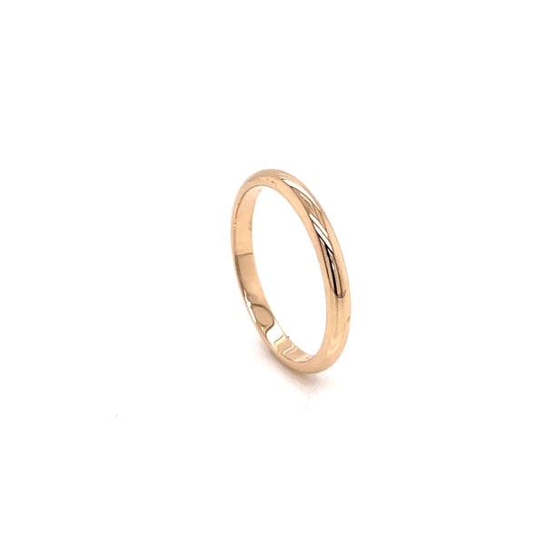 14k Yellow Gold 2mm Plain Wedding Band