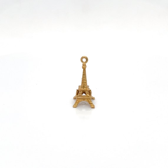 Vintage 18k Yellow Gold Eiffel Tower Charm - image 5