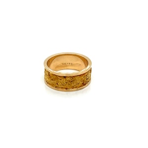 Vintage 14k Yellow Gold Chunky Nugget Band