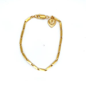 Vintage 21k Gold Bracelet with Heart Charm