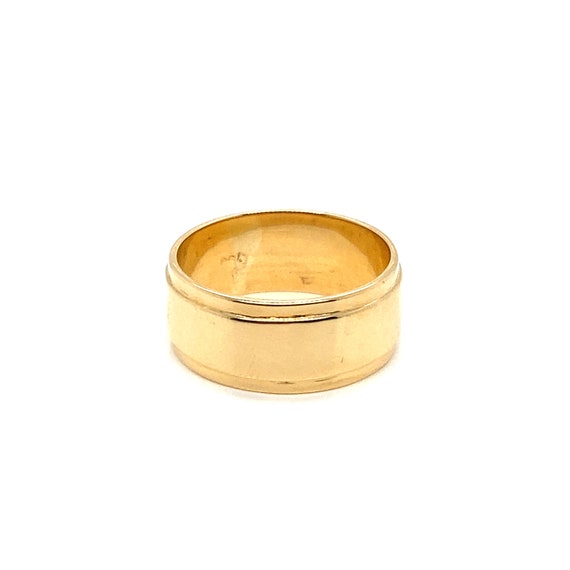 Vintage 14k yellow gold 8.5mm wide band - image 1